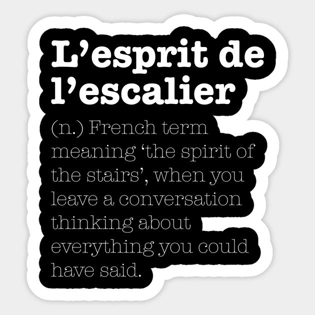 L’esprit de l’escalier Sticker by noodle's T-shirts!